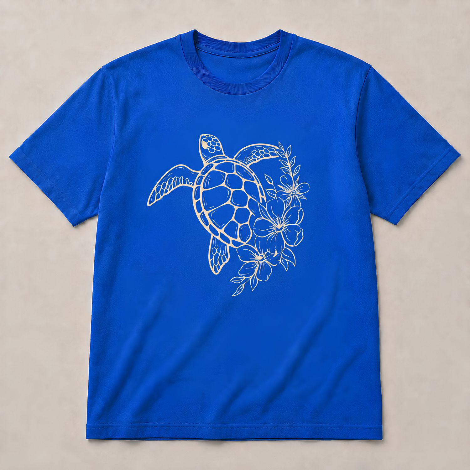 Floral Sea Turtle Tee