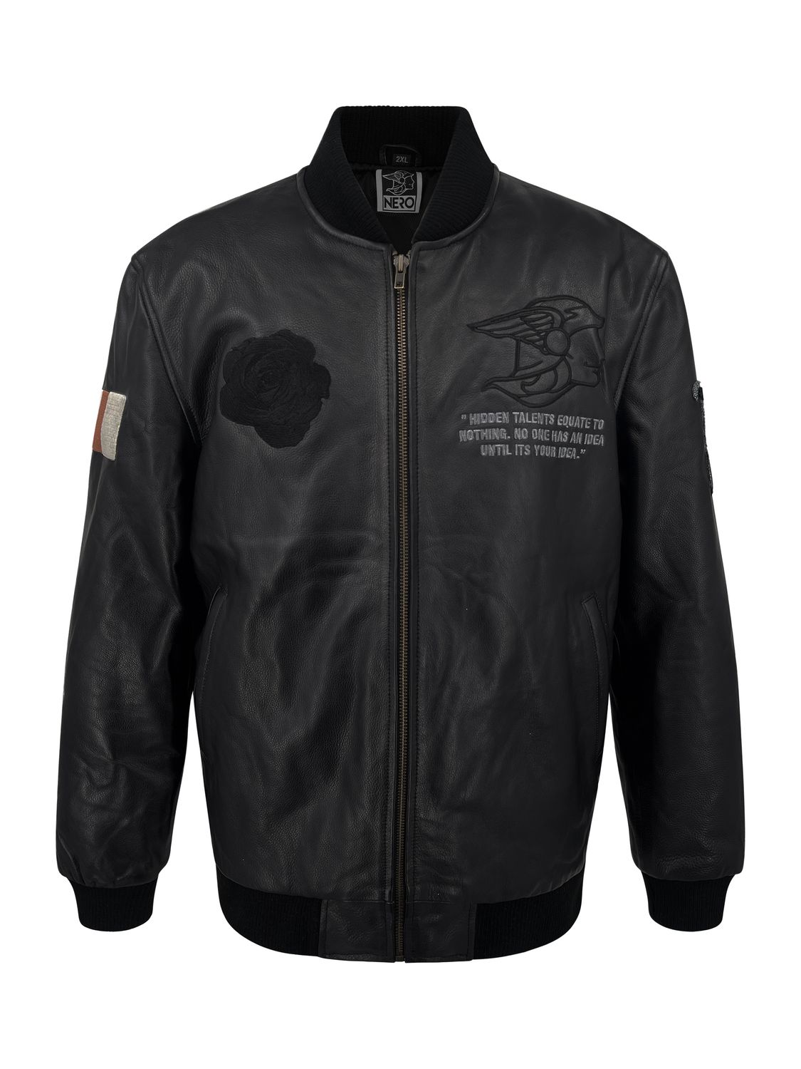 Winter Collection(LEATHER VARSITY BOMBER)-NEROSOLES