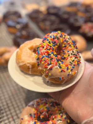 Sprinkled Vanilla Cake Donut - Vanilla Glazed