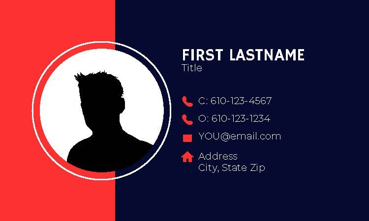 Business card Horizontal with headshot