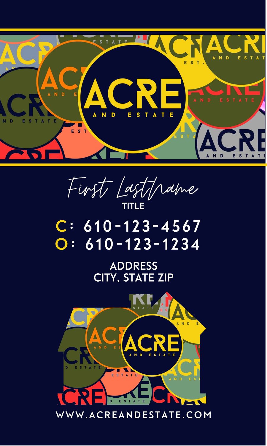 Business Card-Multi-logo Home Vertical