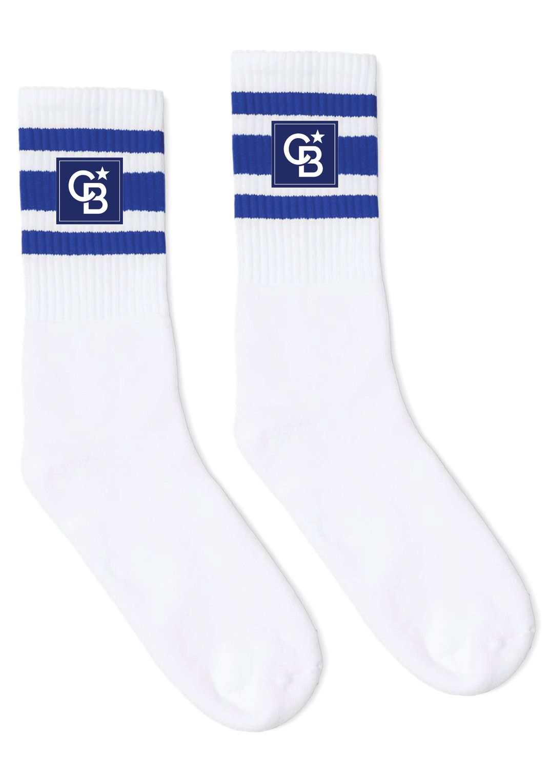 USA-Made Striped Crew Socks