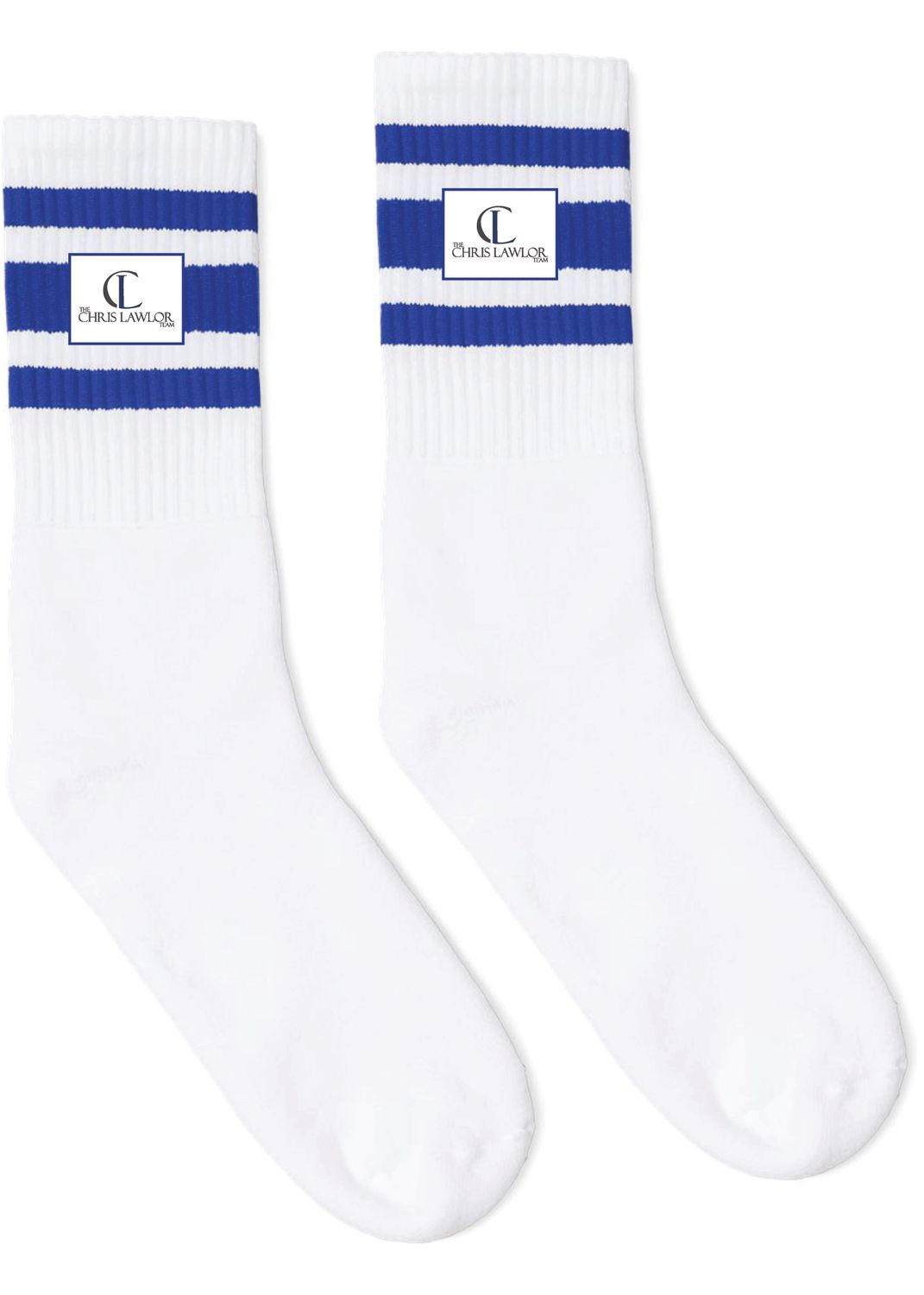 USA-Made Striped Crew Socks