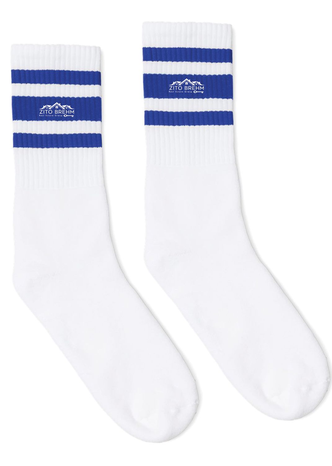 USA-Made Striped Crew Socks