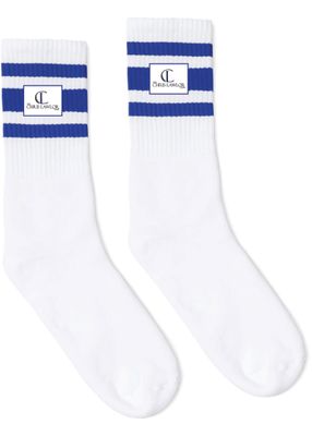 USA-Made Striped Crew Socks