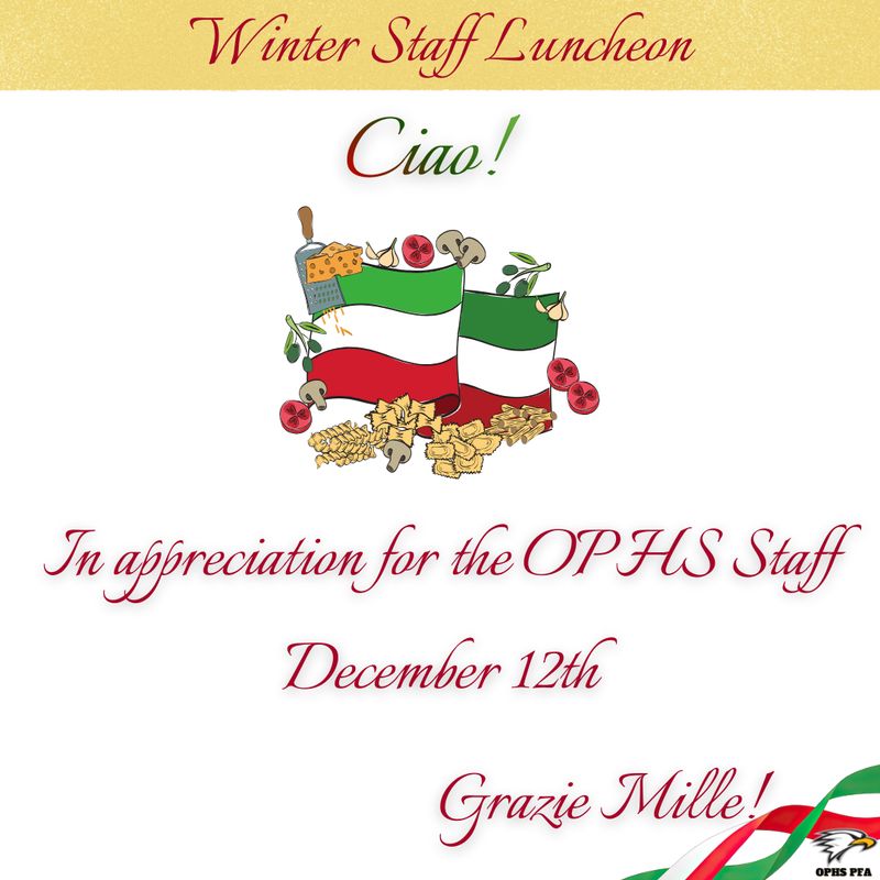 Winter Staff Lunch 2026 Contributions