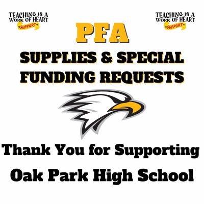 Supplies &amp; Special Funding Requests Donations