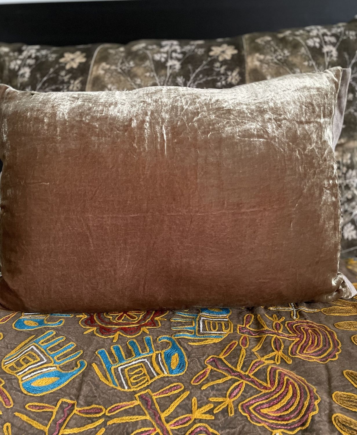 Fortuna bruin + Herbier kussen kaki