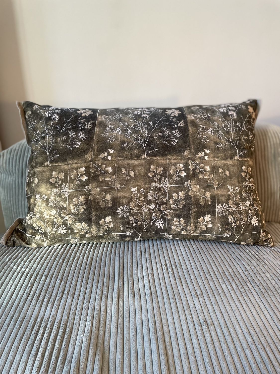 Herbier kussen kaki 50x75