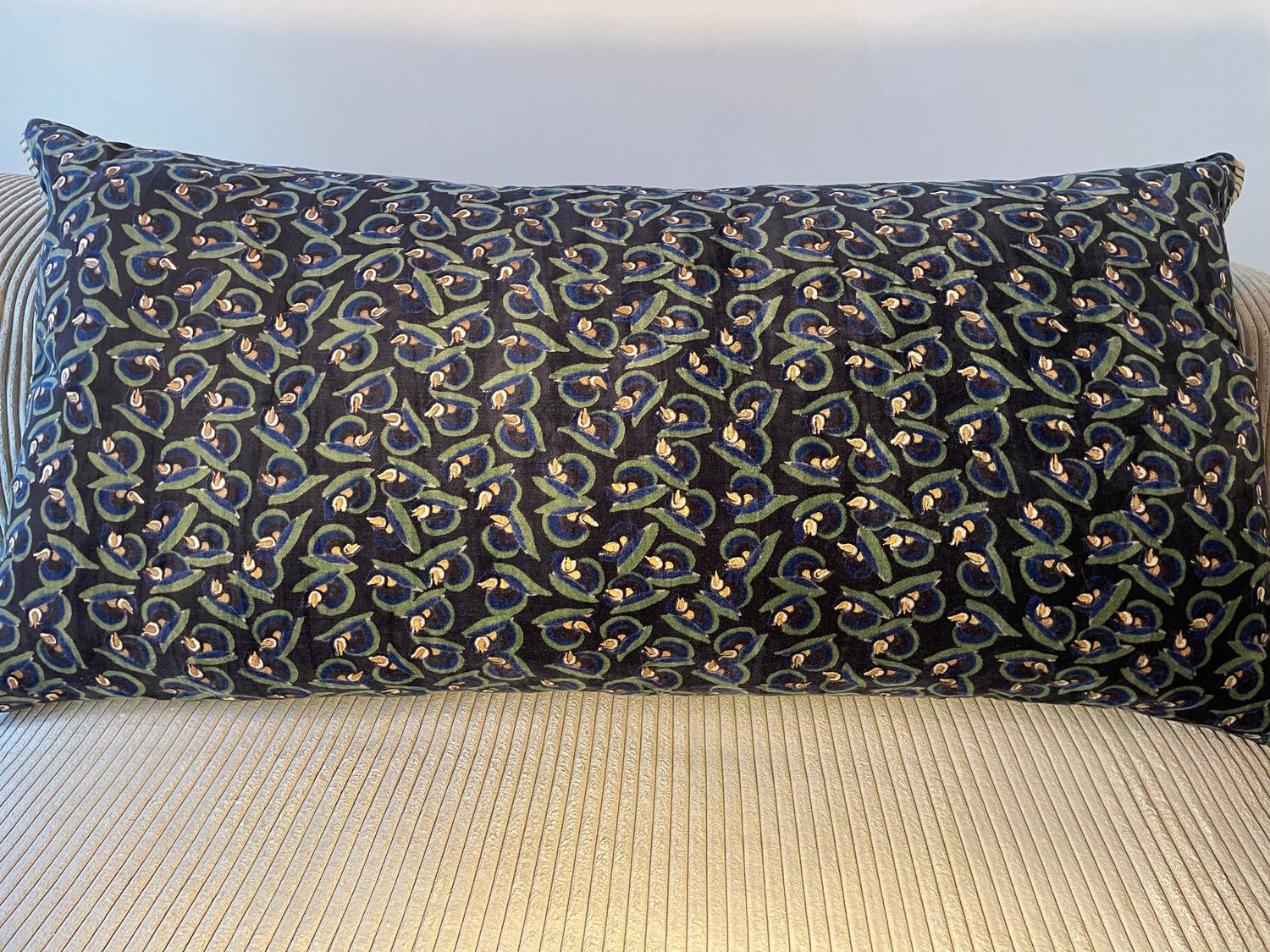 Artdeco kussen 50x100 cm Indigo