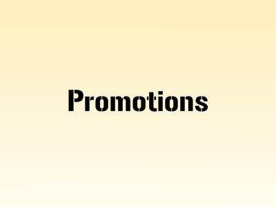 Promotions