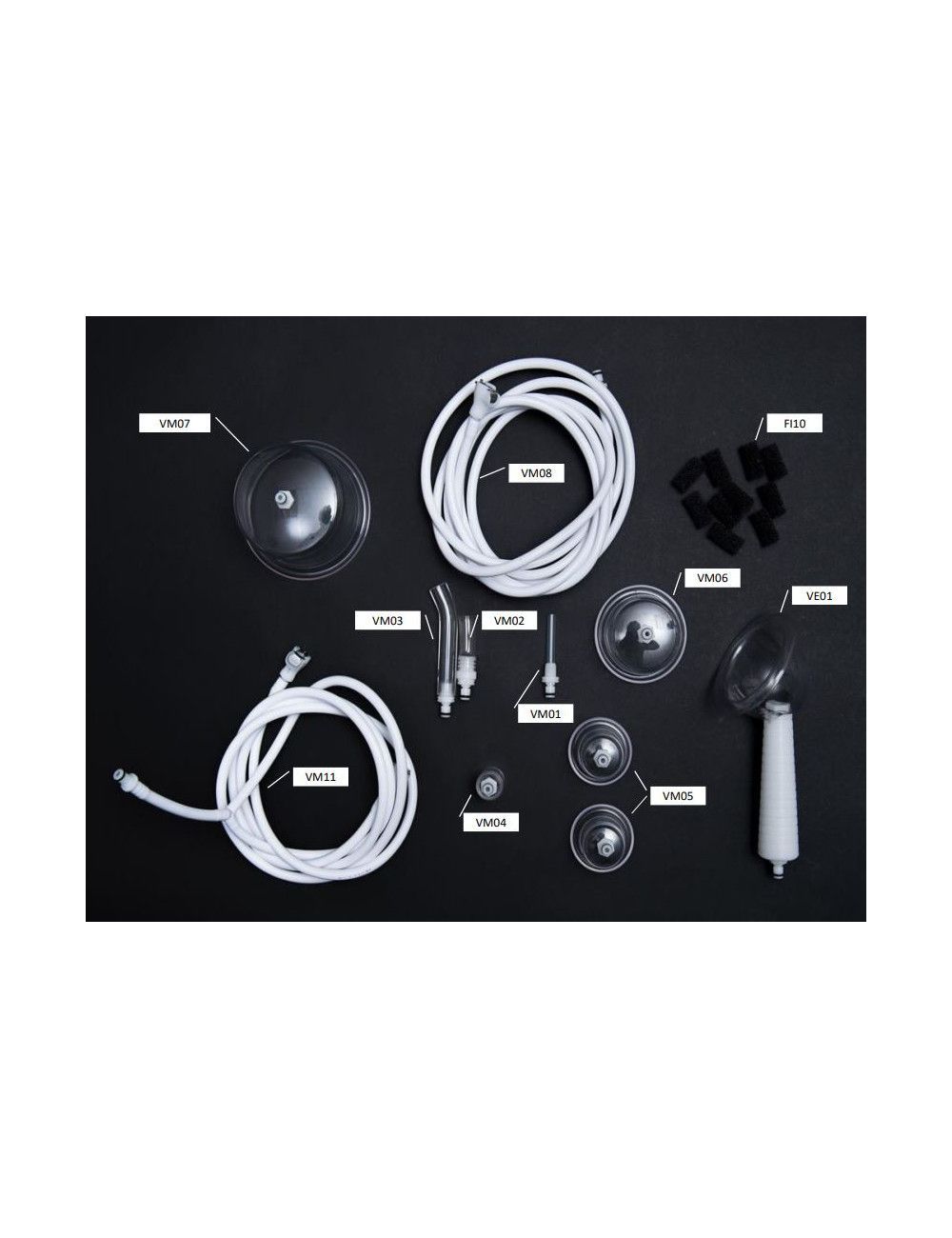 Kit d'accessoires vacuothérapie pour TV12 - Eureduc Kit d'accessoires vacuothérapie pour TV12 - Eureduc