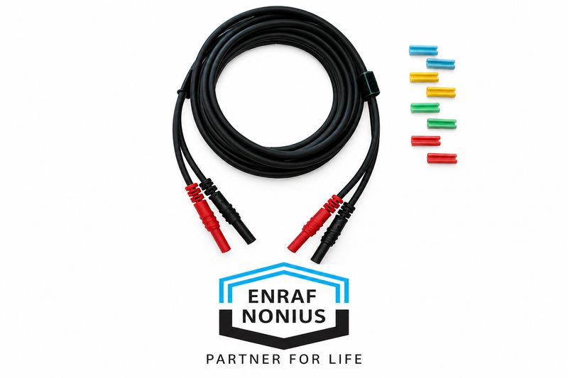 CÂBLE PATIENT ENRAF-NONIUS NOIR SORTIE 2 MM MÂLE