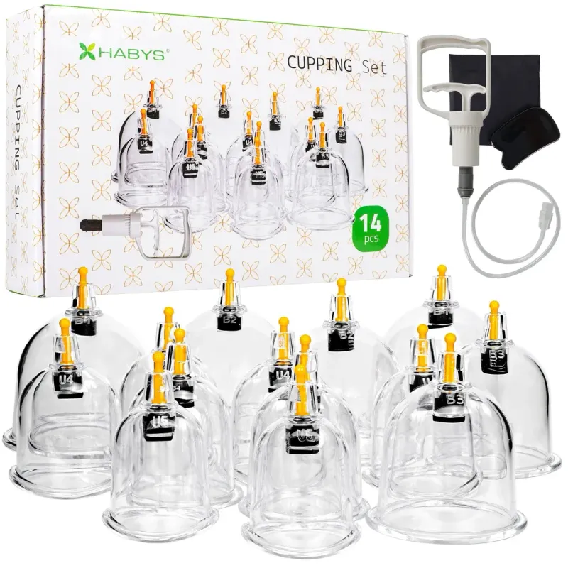 Ventouses à Vide Chinoises sans Feu avec Pompe – Kit Professionnel 24 Pièces Ventouses à Vide Chinoises sans Feu avec Pompe – Kit Professionnel 24 Pièces