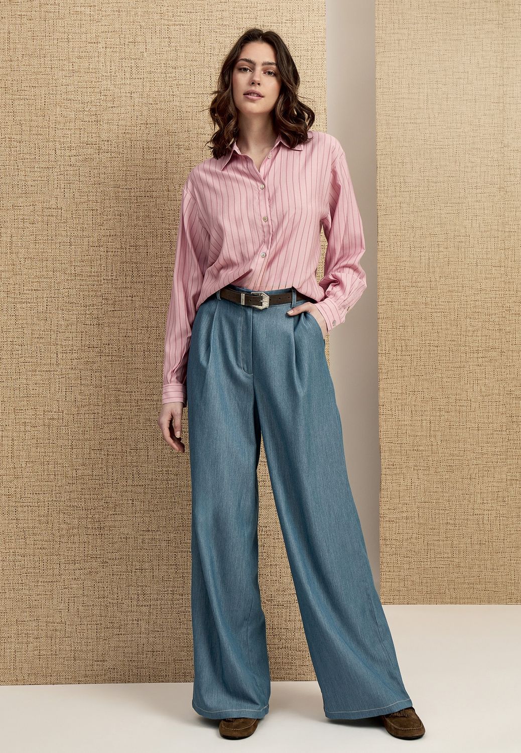 Filippa wide pant - Peppercorn

