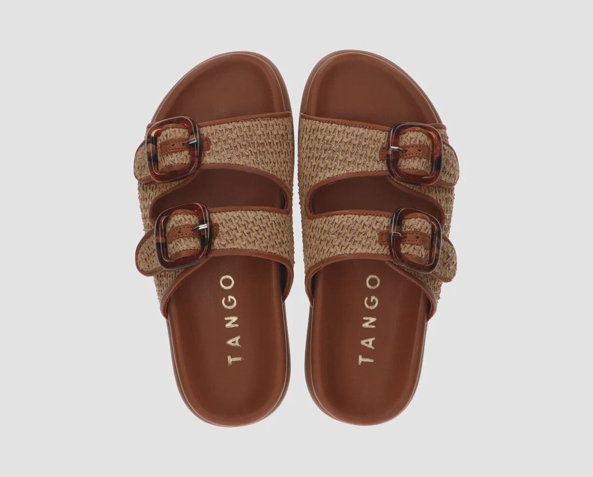Lilia Raffia slippers