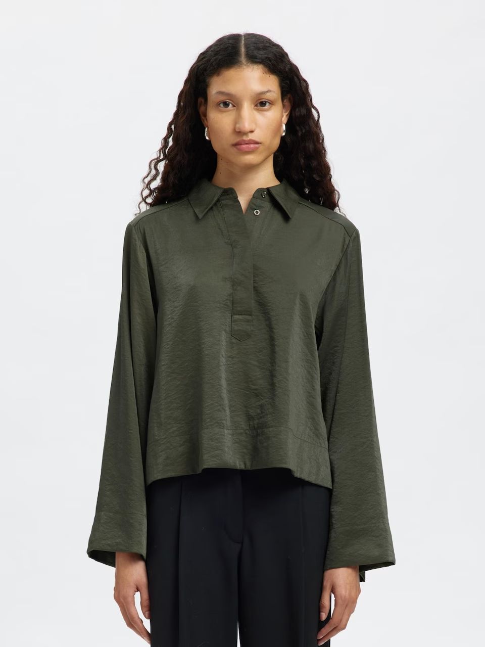 SLFjean  cropped shirt