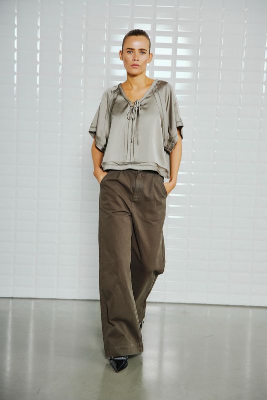 Steffi wide pants - Midnight Green