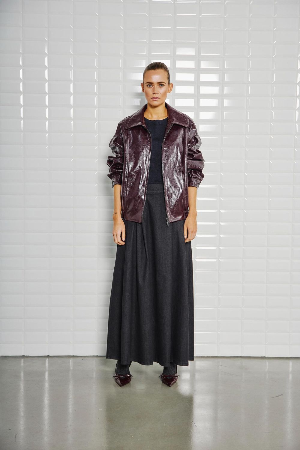 Gilian vegan jacket - Windsor wine