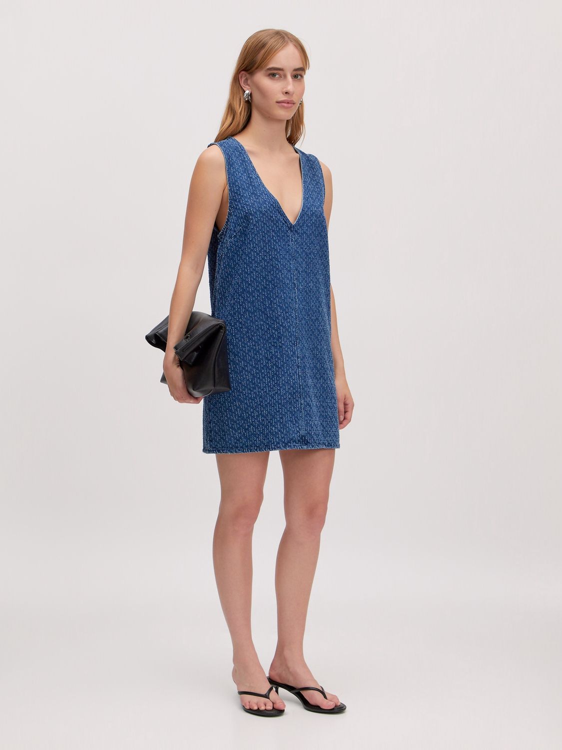 Xristina denim tweed dress