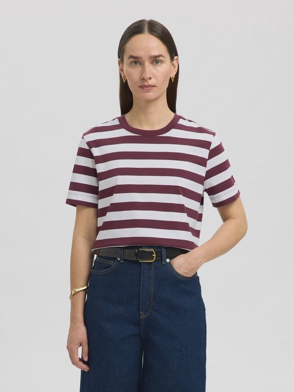 SLFessential box Tee - Striped