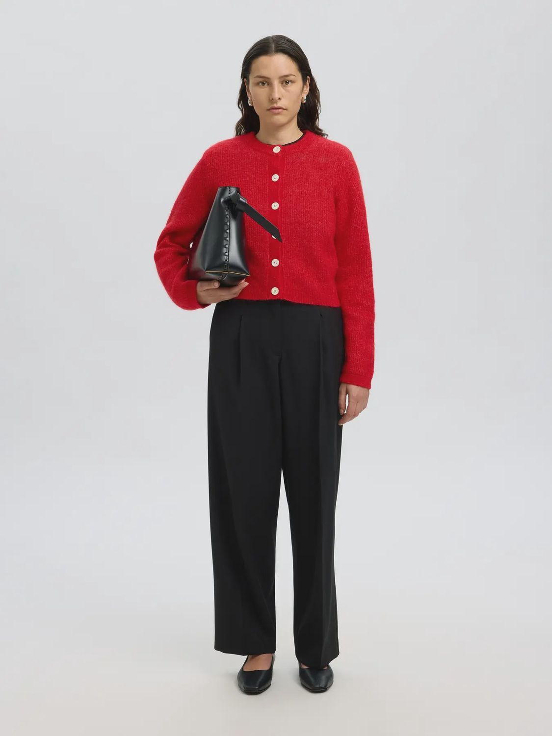 SLFsia knit cropped cardigan
