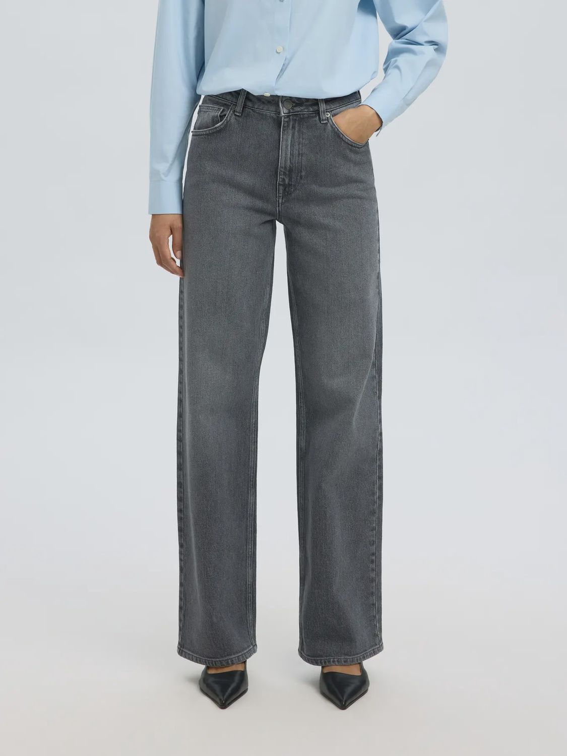 SLFwide bea-kori jeans - Grey