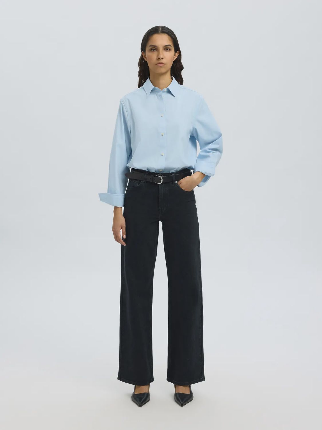 SLFwide bea-kori jeans - Black
