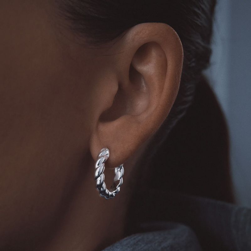 Swirl kos earring - Silver