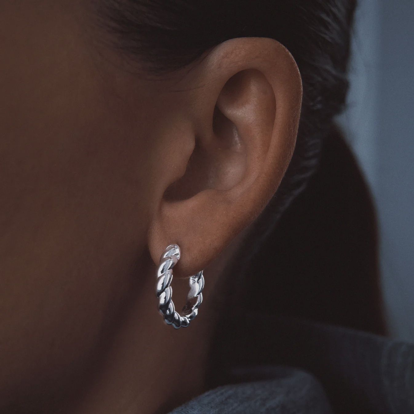 Swirl kos earring - Silver