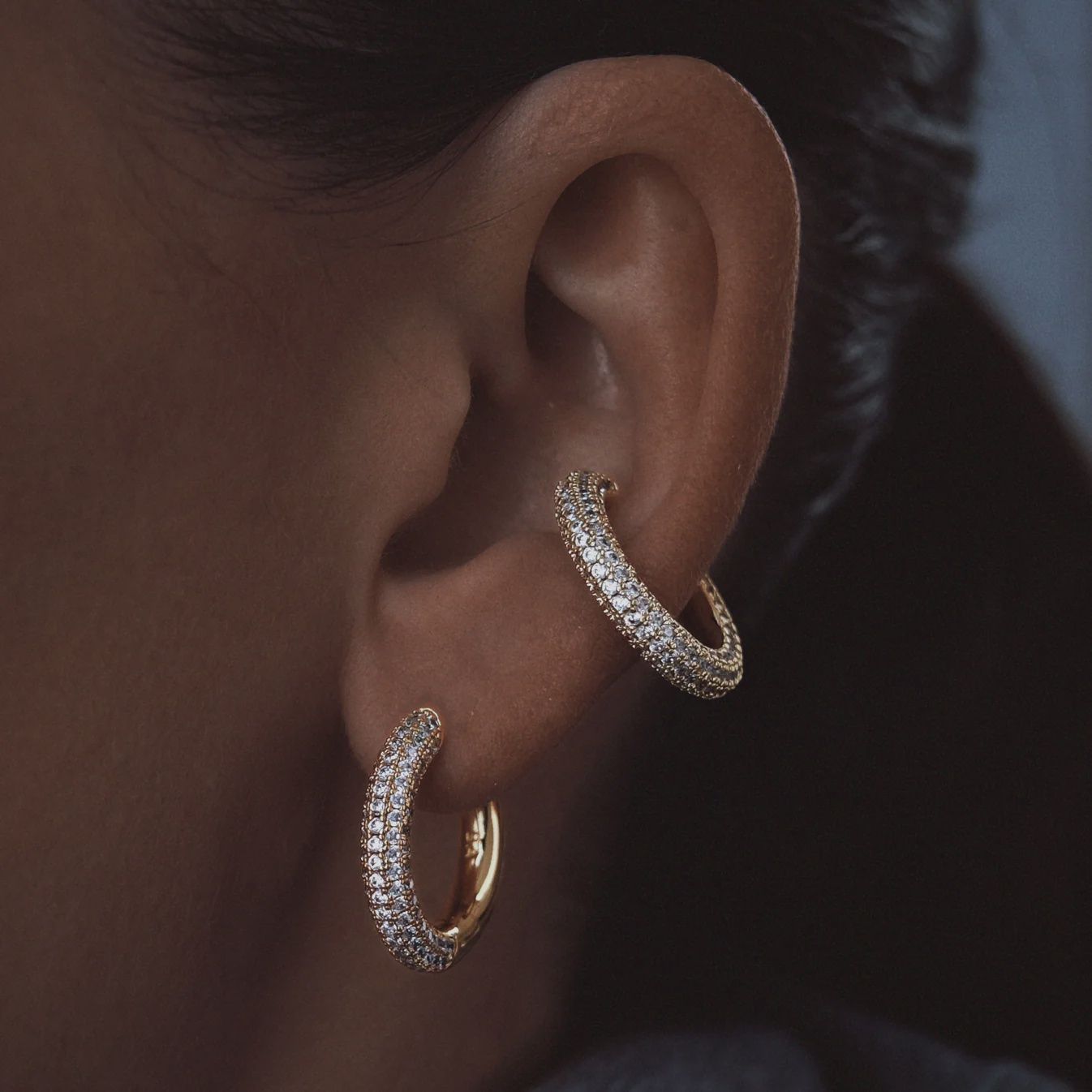 Kos diamond earring - Gold