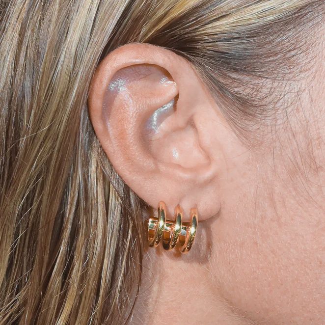 Trio iva earstud - Gold