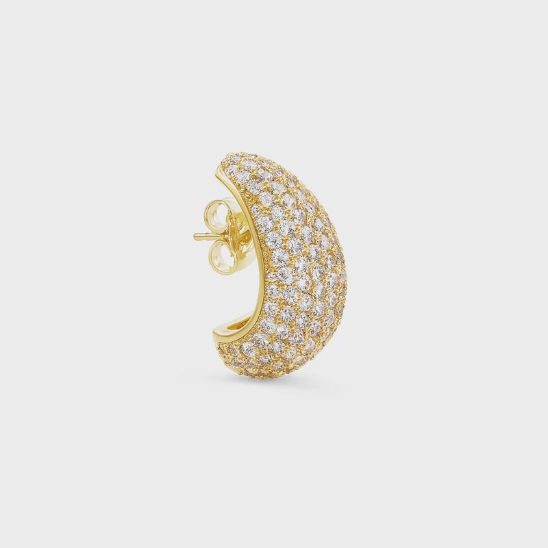 Small bulb diamond earstud - Gold