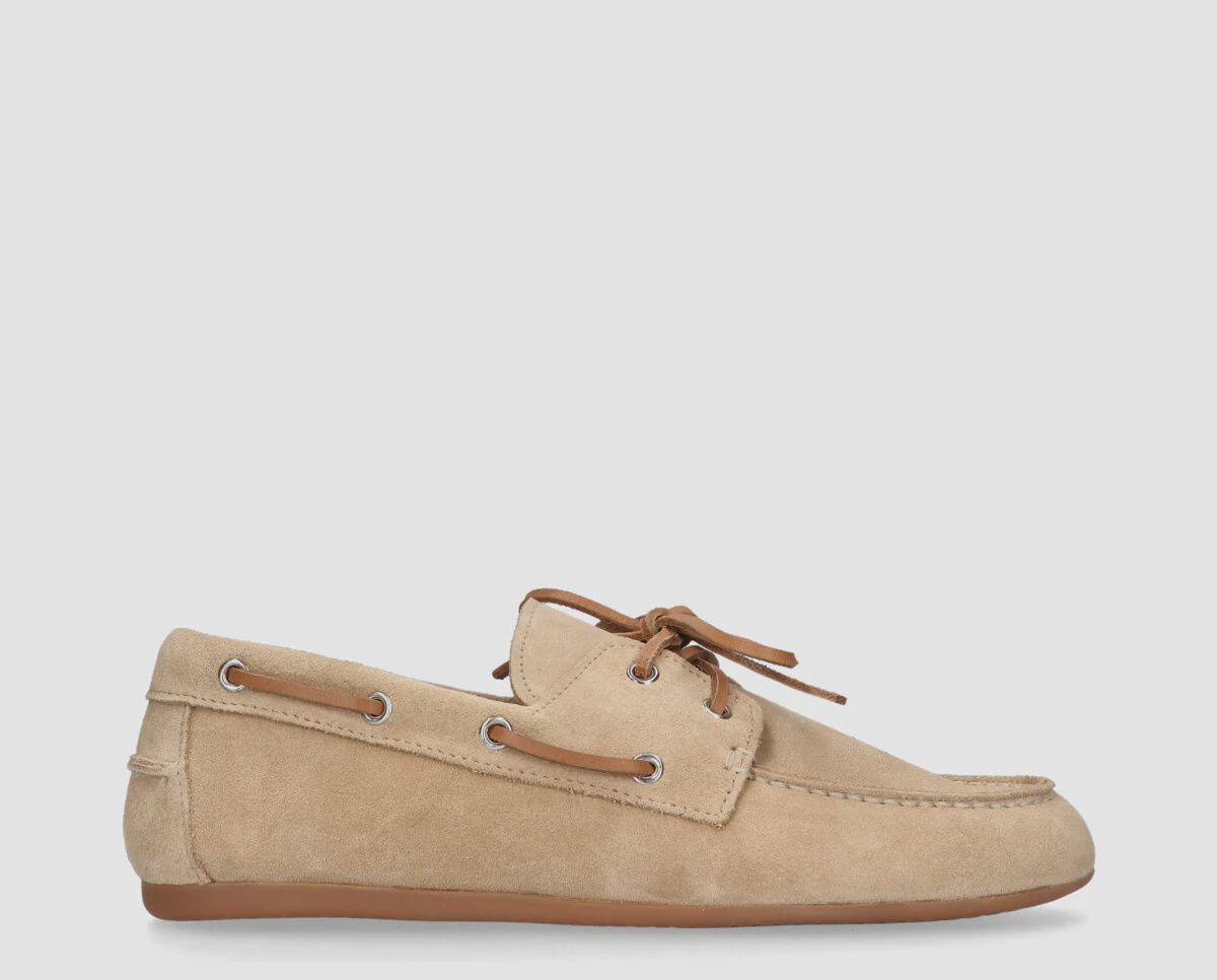 Jeanne beige suède loafer