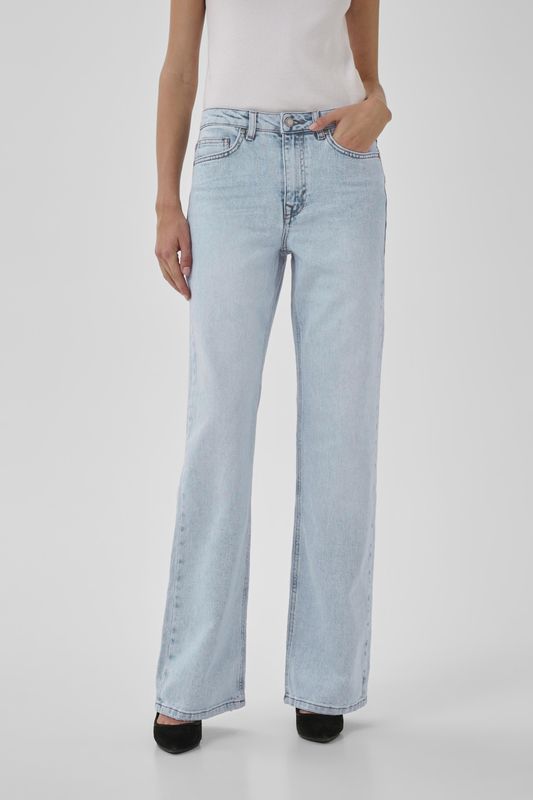 The louis high wide - Light blue retro wash