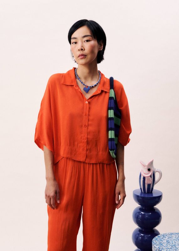 Pervenche chemise - Rouge