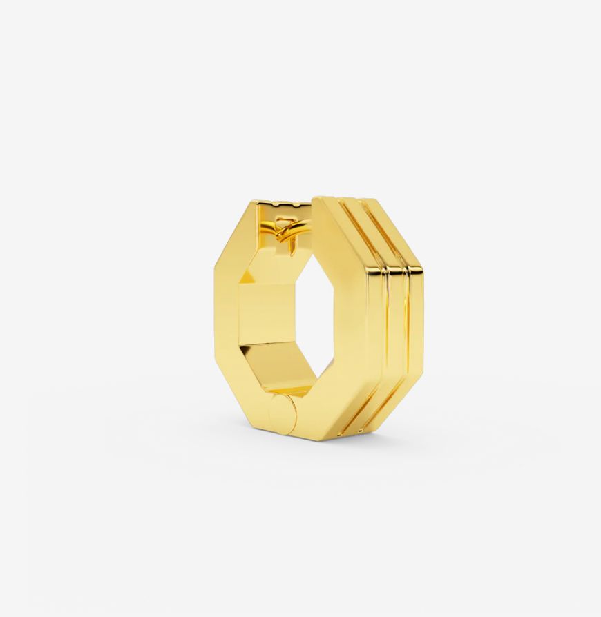 Edge small stripe earring