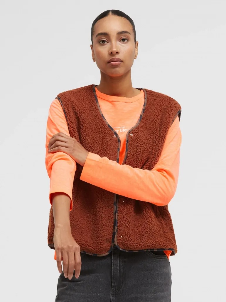 Caramel sherpa vest