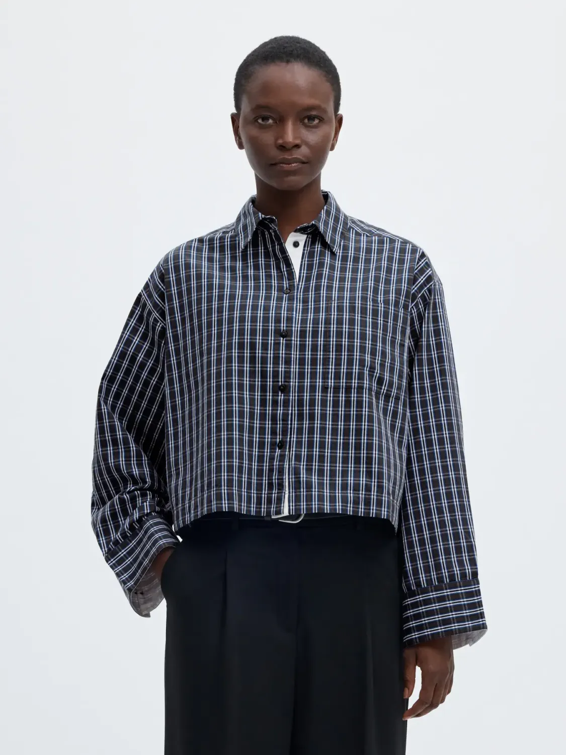 Astha cropped boxy shirt