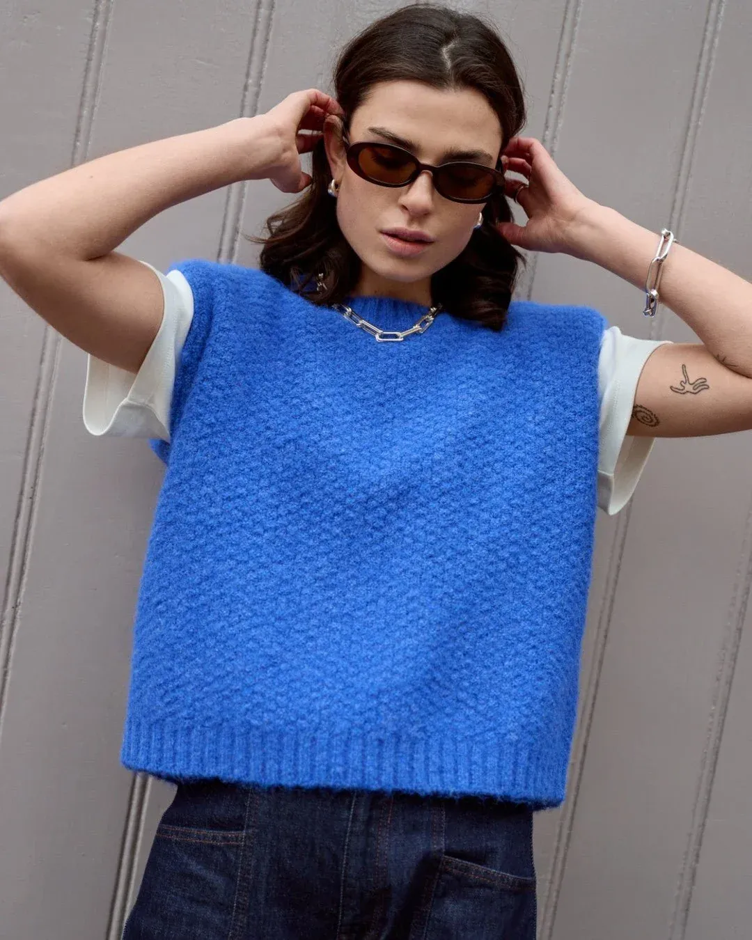 Nicola knitted vest
