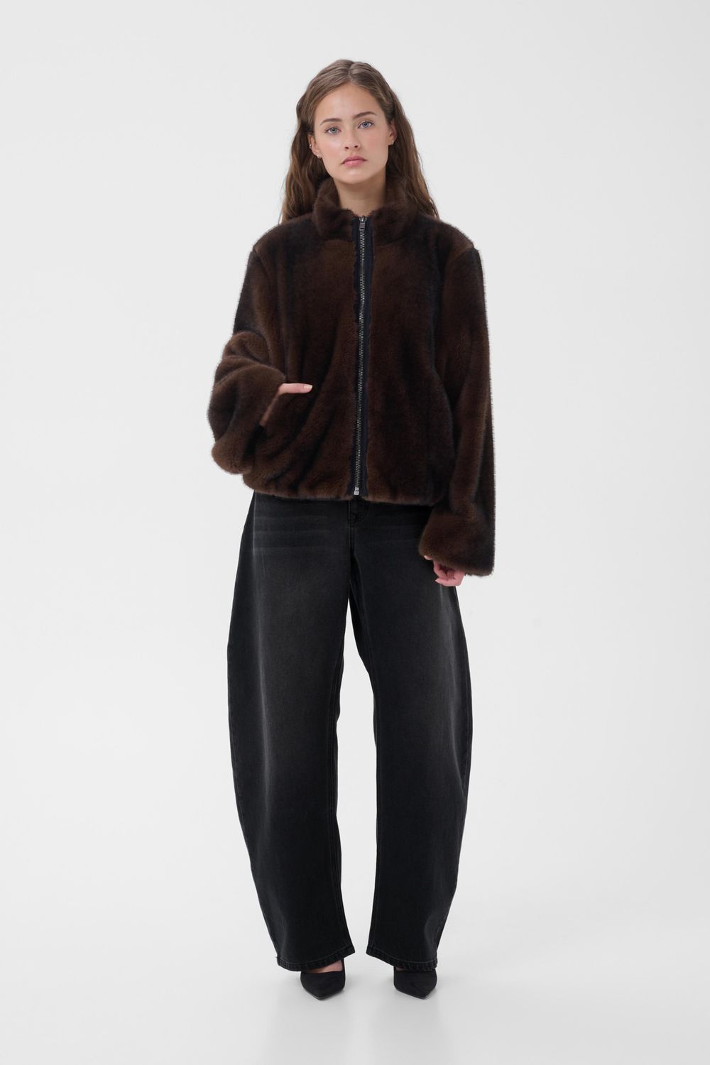 RemmieMW barrel jeans - Black retro