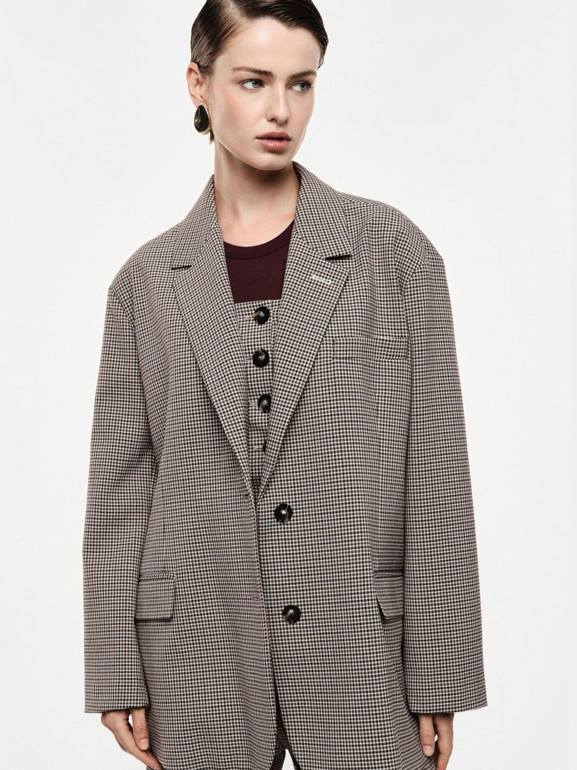 Checked blazer