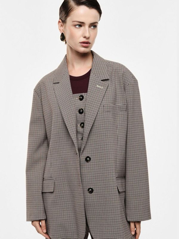 Checked blazer