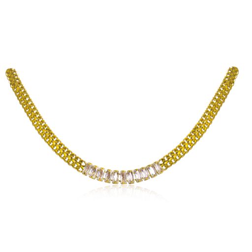 MARISSA Cuban Chain Necklace, Colour: White