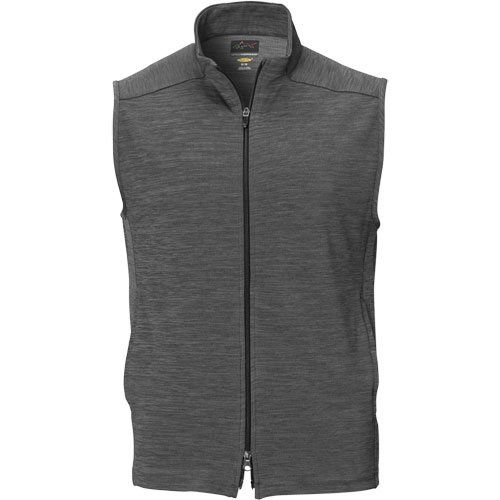 M HEATHER FULL ZIP GOLF VEST, Colour: HEATHER BLACK, Season: CORE, Size: S