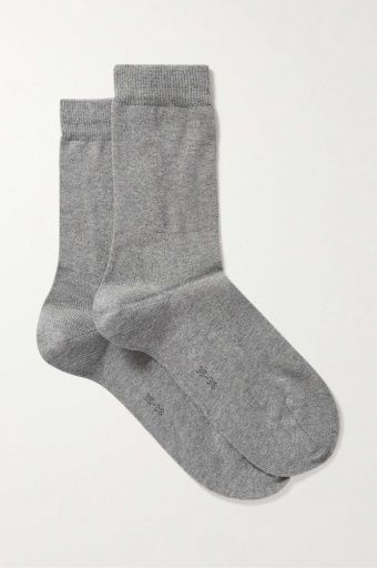 Cashmere Blend Socks, Colour: LIGHT GRAY, Size: EU35-38