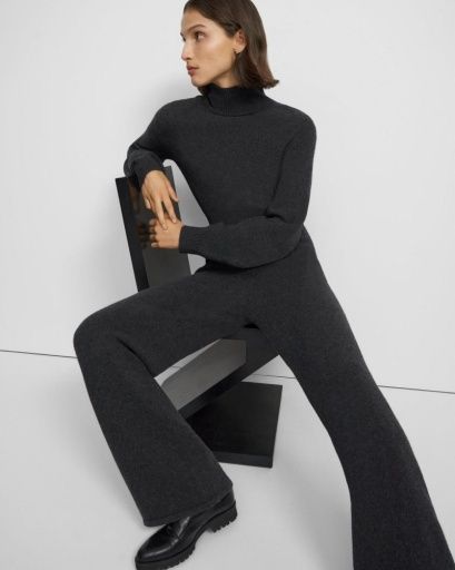 CASHMERE TURTLENECK JUMPER, Colour: CHARCOAL, Size: XS