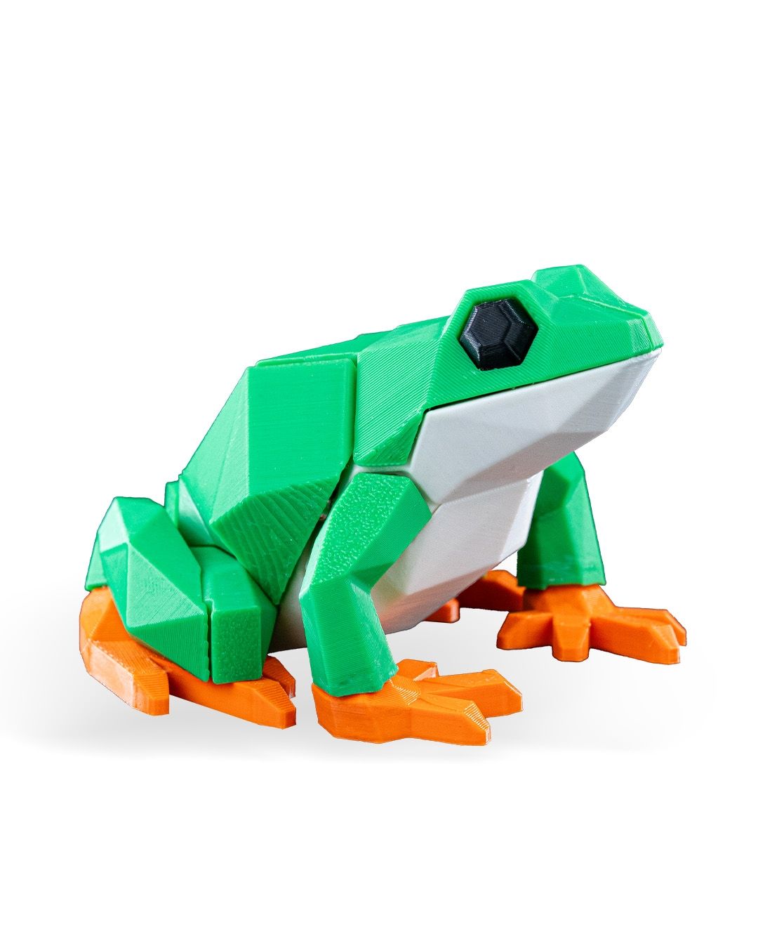 Żaba Low Poly - Magnetyczne Puzzle 3D DIY