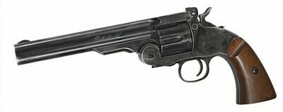 ASG Schofield 6"Airgun - Ageing Black & Wooden Grip