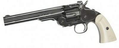 ASG Schofield 6" Airgun - Plated Steel Grey & Ivory Grip